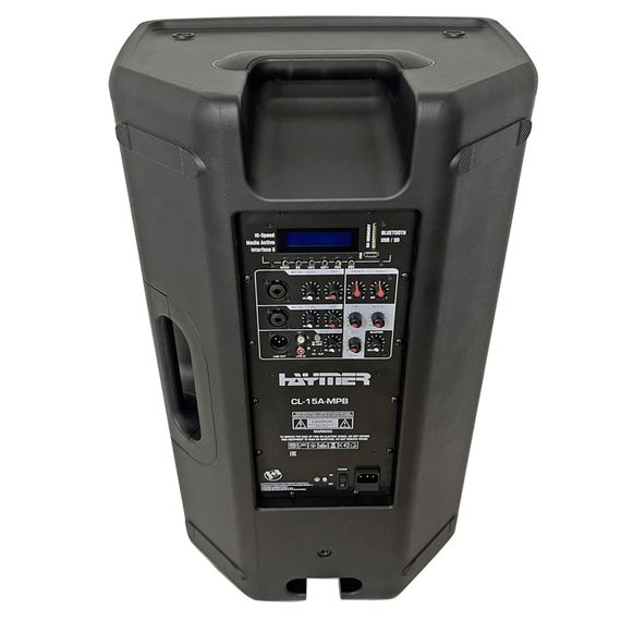 HAYMER CL-15A-MPB Акустическая система активная, 400Вт RMS, класс D, 15"+1.75", USB/SD/BT/TWS, MP3