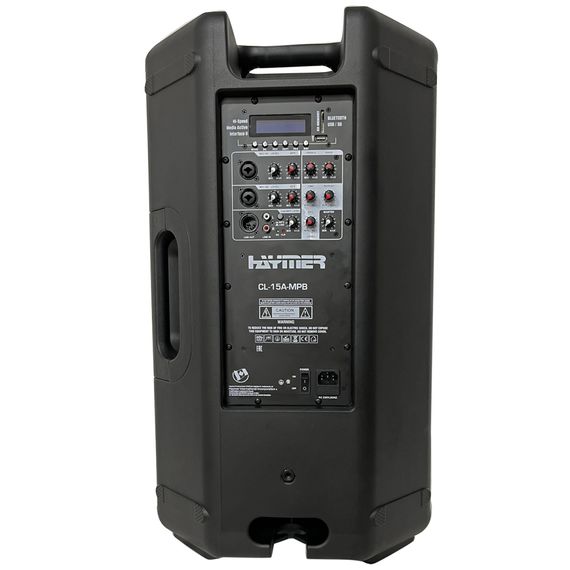 HAYMER CL-15A-MPB Акустическая система активная, 400Вт RMS, класс D, 15"+1.75", USB/SD/BT/TWS, MP3