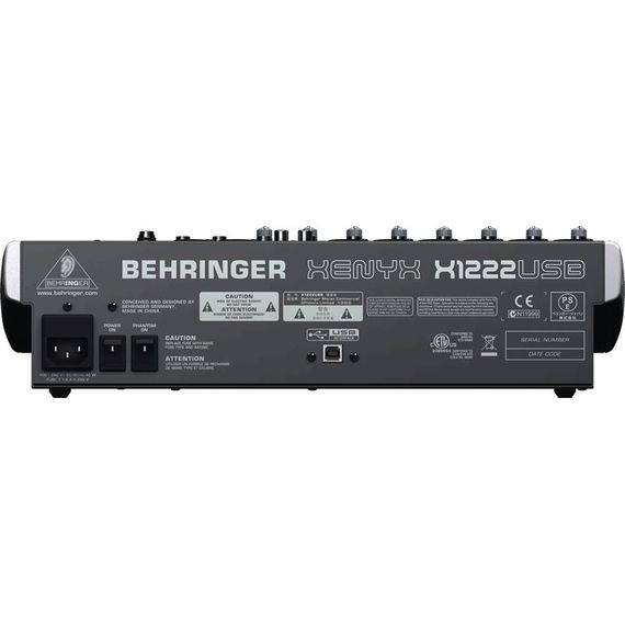 BEHRINGER X1222USB Микшерный пульт ,4моно,4стер.,6 мик.предусил,2 AUX-шины,процессор эффектов, USB,эквалайзер