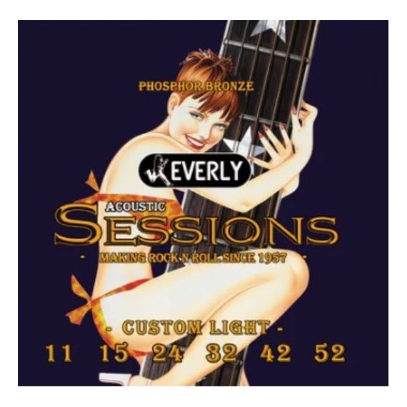 EVERLY 7211 Sessions Комплект струн для акустической гитары, фосфорная бронза, 11-52