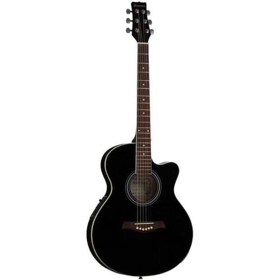 MARTINEZ SW024HC/BK Электроакустическая гитара в узким корпусе фолк (40 дюймов) с вырезом.