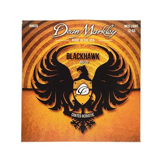 DEAN MARKLEY DM8020 Blackhawk 80/20 Комплект струн для акустической гитары, с покрытием, 12-53
