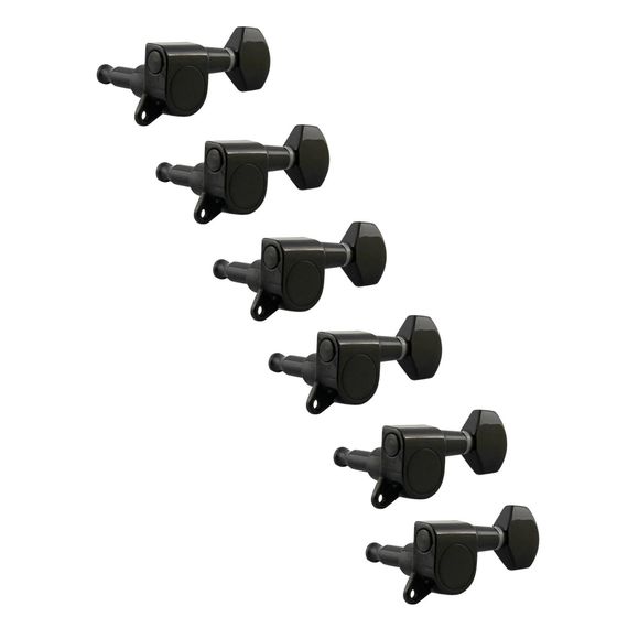 METALLOR J-07-BK-6L Колки для гитары 6л, черные,