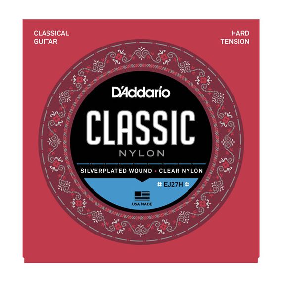 D'ADDARIO EJ27H Набор струн для классической гитары Silver, Hard Tension EJ27H