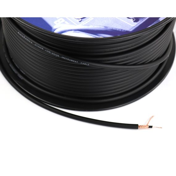 AURASONICS IC124CB инструментальный кабель Ø6мм, 24AWG, 0.22мм², черный