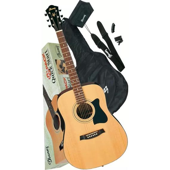 IBANEZ V50NJP NATURAL Акустическая гитара, форма деки Дредноут, натурального цвета, 20 ладов.