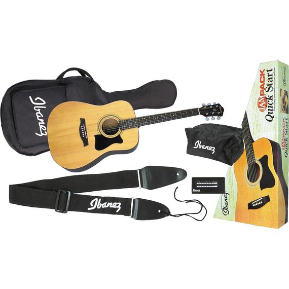 IBANEZ V50NJP NATURAL Акустическая гитара, форма деки Дредноут, натурального цвета, 20 ладов.