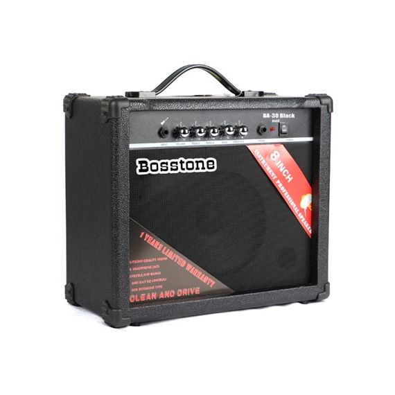 BOSSTONE BA-30W Black Комбоусилитель для бас гитары: Мощность - 30 Ватт, Динамик 8"