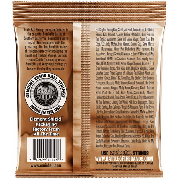 ERNIE BALL P02146 EARTHWOOD Комплект струн для акустической гитары, фосфорная бронза, 12-54