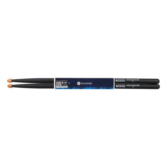 HUN 10104007 Colored Series Bluefire 7A BLACK Барабанные палочки, орех гикори, черные