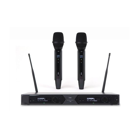 FBW P1R2 VOCAL радиосистема с двумя ручными передатчиками, 651-700 Мгц, FM-модуляция, пилот-тон, 50Гц-15кГц