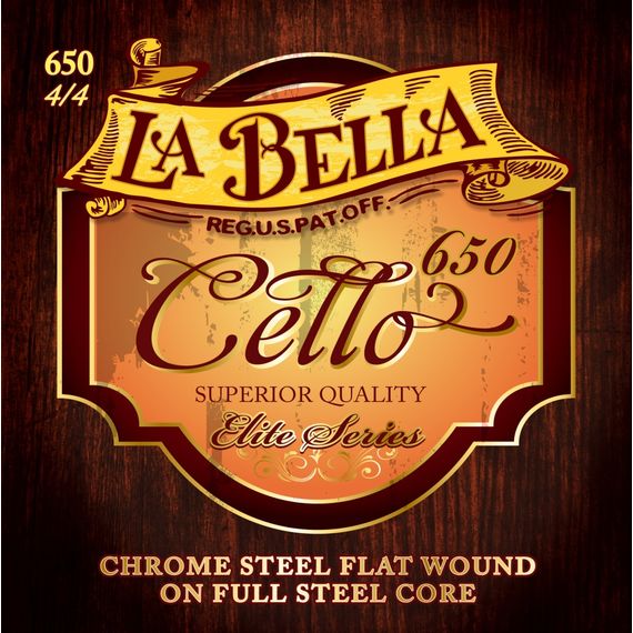 LA BELLA 650 Комплект струн для виолончели. Струна ЛЯ - стальной керн,