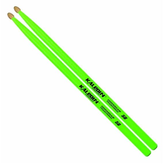 ​KALEDIN Drumsticks 7KLHBGN5A 5A Барабанные палочки, граб, флуоресцентные ярко-зеленые