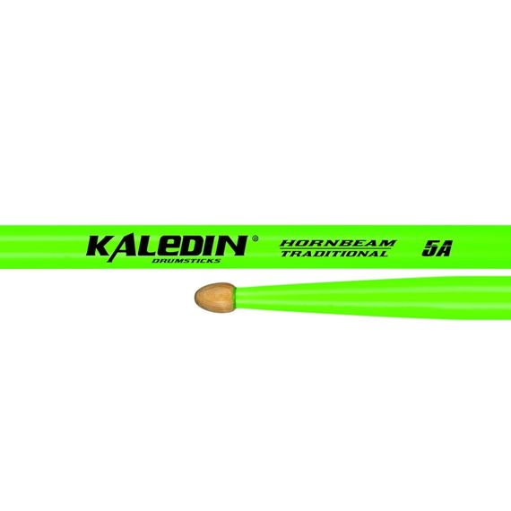 KALEDIN Drumsticks 7KLHBGN5A 5A Барабанные палочки, граб, флуоресцентные ярко-зеленые