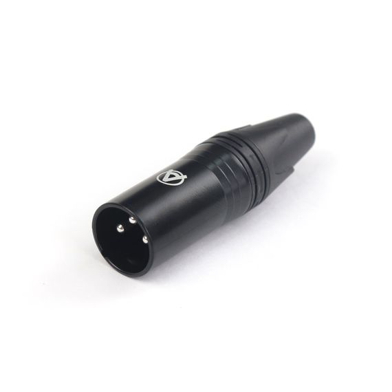 AURASONICS XN3M-B Кабельный разъем 3-контактный XLR male, посеребренные контакты, черный, до 50 В