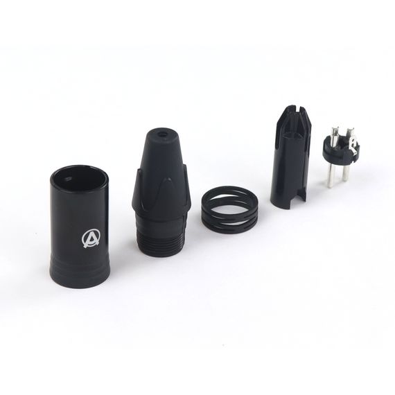 AURASONICS XN3M-B Кабельный разъем 3-контактный XLR male, посеребренные контакты, черный, до 50 В, изображение 2