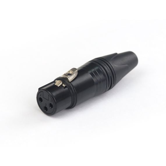 AURASONICS XN3F-B Кабельный разъем 3-контактный XLR female, посеребренные контакты, черный, до 50 В