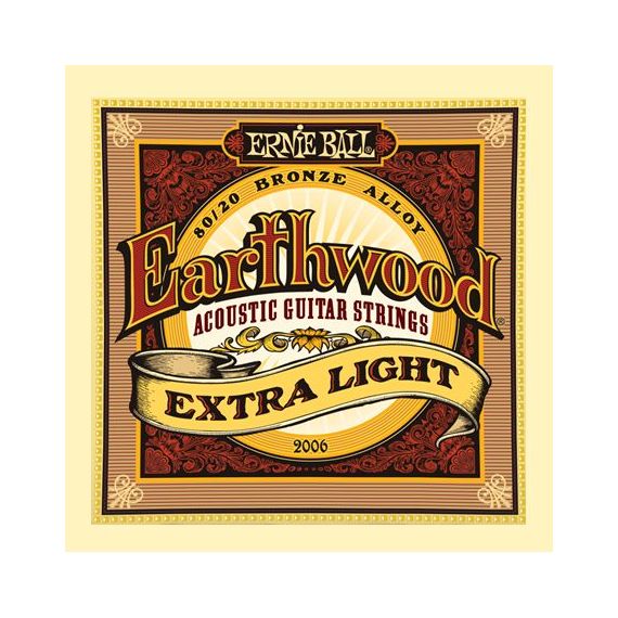 ERNIE BALL P02006 Earthwood Extra Light Комплект струн для акустической гитары, бронза, 10-50