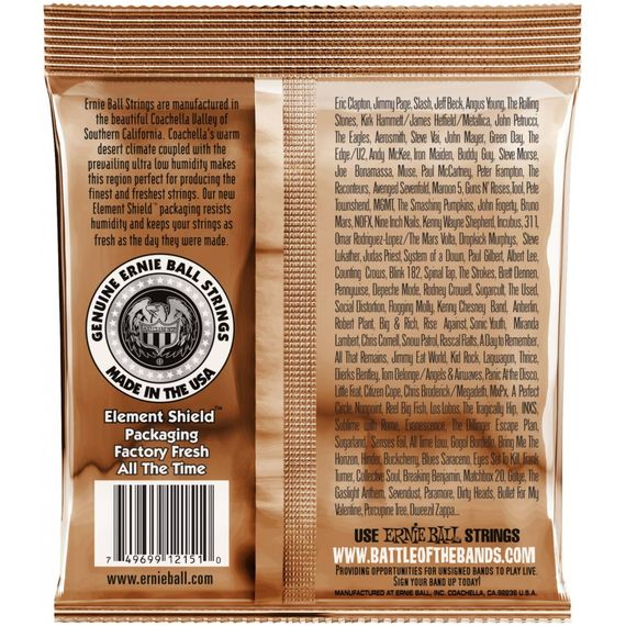 ERNIE BALL P02151 EARTHWOOD Комплект струн для акустической гитары, фосфорная бронза, 10-52