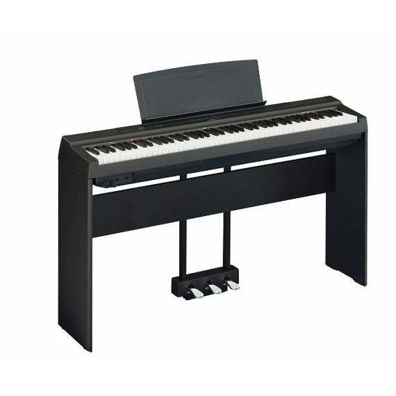 YAMAHA P-125aB Цифровое пианино, со стойкой и педалью, черное (3 коробки)