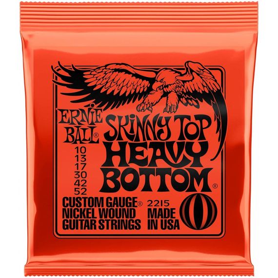 ​ERNIE BALL P02215 Skinny Top Heavy Bottom Комплект струн для электрогитары, никель, 10-52