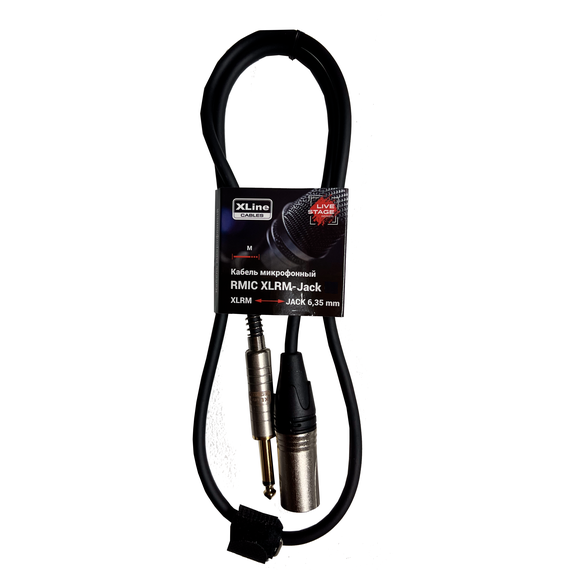 XLINE Cables RMIC XLRM-JACK 03 Кабель микрофонный XLR 3 pin male - JACK 6.3 mono длина 3м