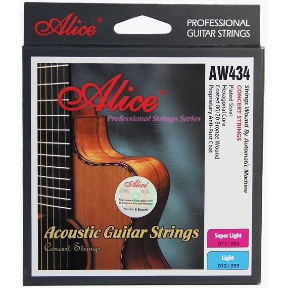 ALICE AW434-SL Комплект струн для акустической гитары, бронза 80/20, 11-52