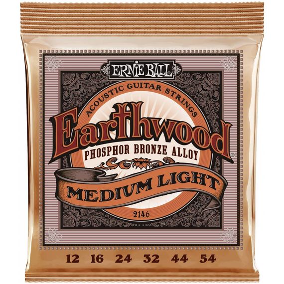 ERNIE BALL 2146 Earthwood 12-54 Phosphor Bronze Medium Light Струны для акустической гитары