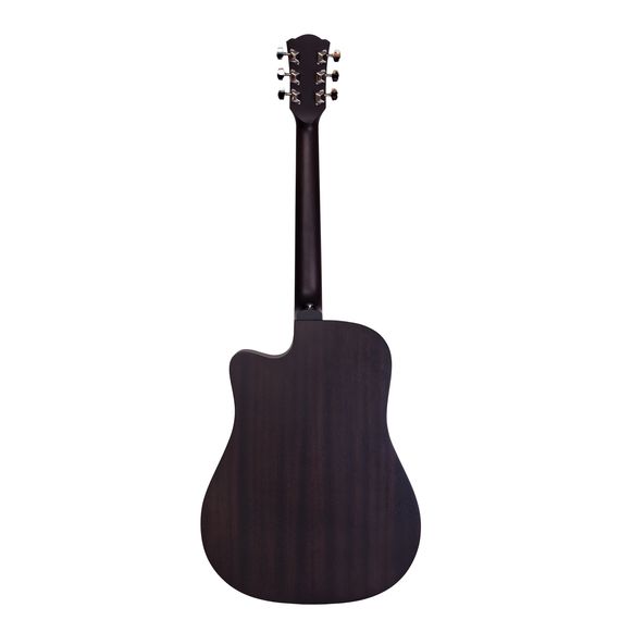 ROCKDALE Aurora D1 C BK Акустическая гитара. Форма корпуса Dreadnought с вырезом. Цвет полупрозрачный черный