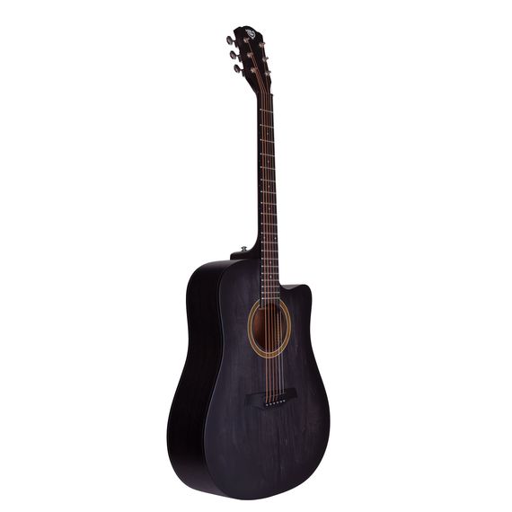 ROCKDALE Aurora D1 C BK Акустическая гитара. Форма корпуса Dreadnought с вырезом. Цвет полупрозрачный черный