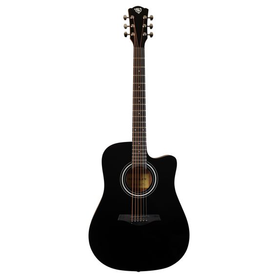 ROCKDALE Aurora D3 C BK Gloss Акустическая гитара. Форма корпуса Dreadnought с вырезом. Цвет черный.