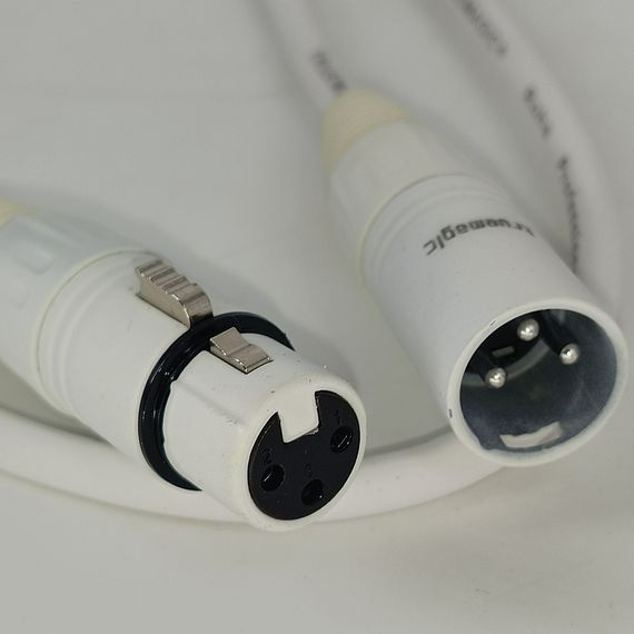 TRUE MAGIC TMH004/3M Кабель микрофонный HD XLR male - XLR female, 3м, 7мм, белый