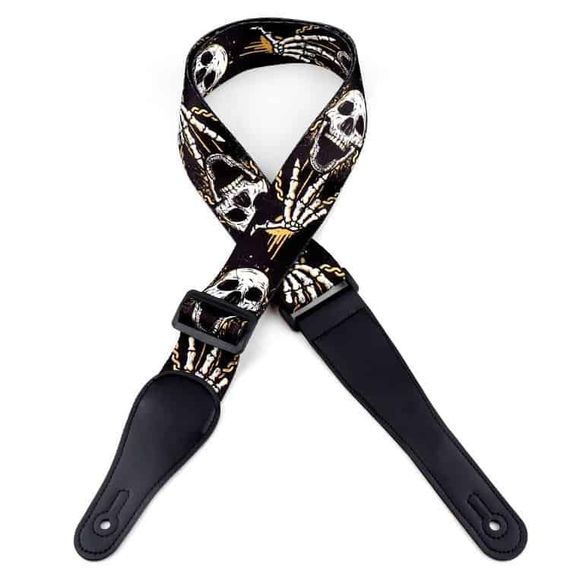 STOREMUSIC G13089-strap Ремень гитарный цвет череп