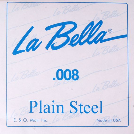 ​LA BELLA PS008 Отдельная стальная струна без оплетки диаметром 0,008.