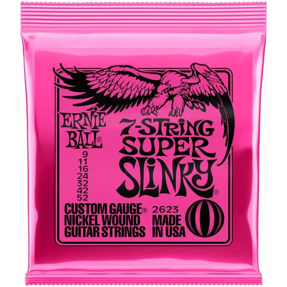 ERNIE BALL 2623 Nickel Wound Slinky Super 9-52 Струны для 7 струнной электрогитары