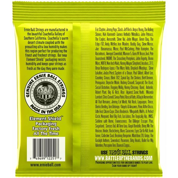 ERNIE BALL 2251 Classic Rock n Roll Pure Nickel Slinky Regular 10-46 Струны для электрогитары