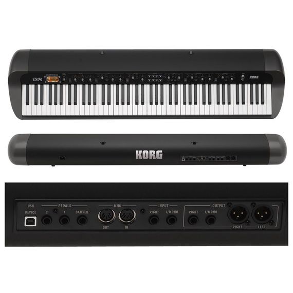 KORG SV1-88BK сценическое цифровое пианино, 88 клавиш RH3 цвет чёрный