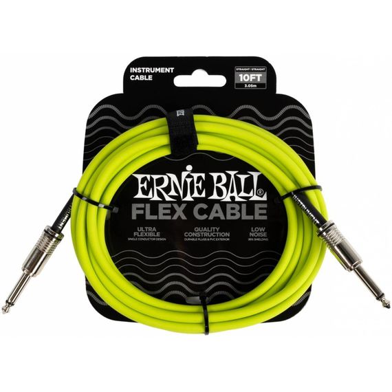 ERNIE BALL 6414, 3м Инструментальный кабель зеленый