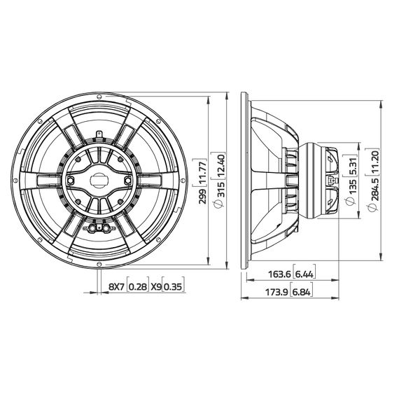 LAVOCE CAN123.00TH Динамик коаксиальный 12", 700 Вт, 8 Ом