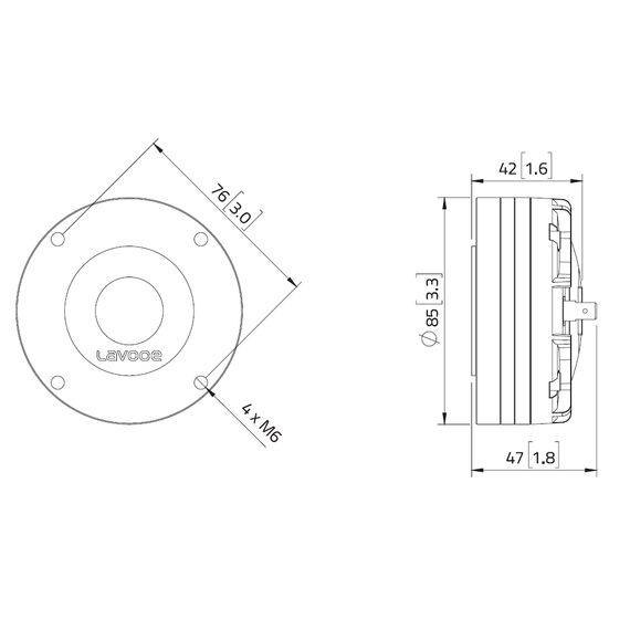 LAVOCE DN10.17T Драйвер ВЧ компрессионный, 110 Вт, 8 Ом