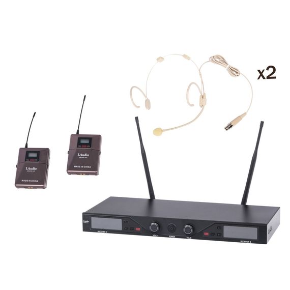 LAUDIO 4000-UY Беспроводная микрофонная система, 2 головных микрофона