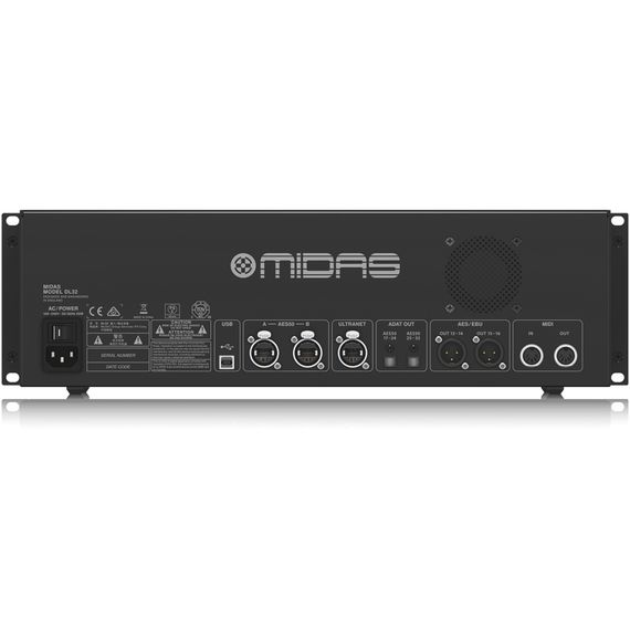 MIDAS DL32 стейдж-бокс, 32 мик/лин входов, 16 лин выходов XLR, 48 кГц, 2 x AES50, 2 x AES/EBU, ULTRA, изображение 2