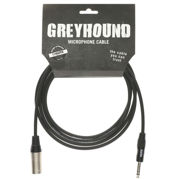 KLOTZ GRG1MP06.0 Greyhound Кабель микрофонный XLRm-6.35мм, 6м