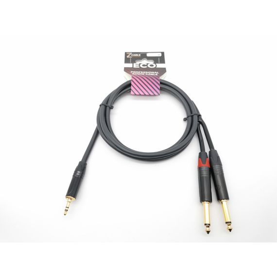 ZZcable E35-3,5-2J-0100-0 Кабель аудио 3.5-2х6.3мм, 1м