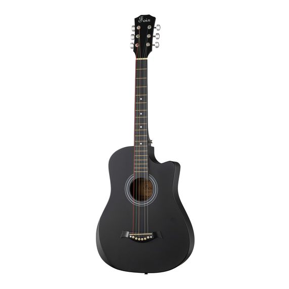 FOIX FFG-3860C-BK Акустическая гитара из пластика, с вырезом, черная