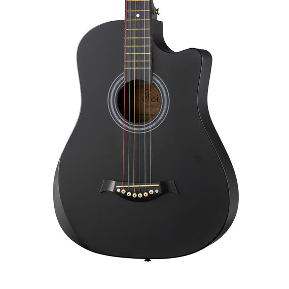 FOIX FFG-3860C-BK Акустическая гитара из пластика, с вырезом, черная