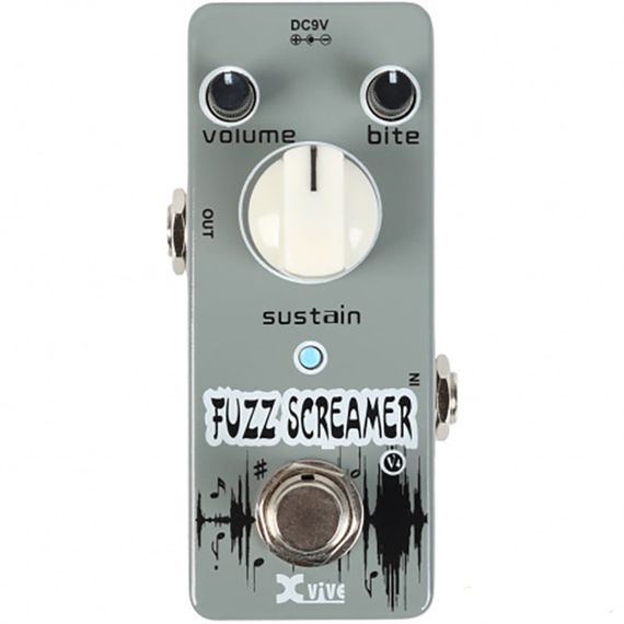 XVIVE V4 Fuzz Screamer Педаль эффектов гитариста, металлический мини-корпус, 9В