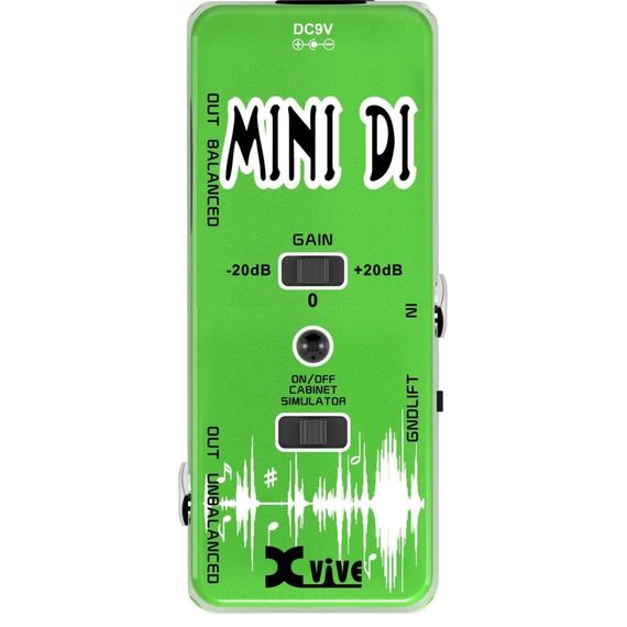 XVIVE V13 Mini DI Box Педаль эффектов гитариста, металлический мини-корпус, 9В,