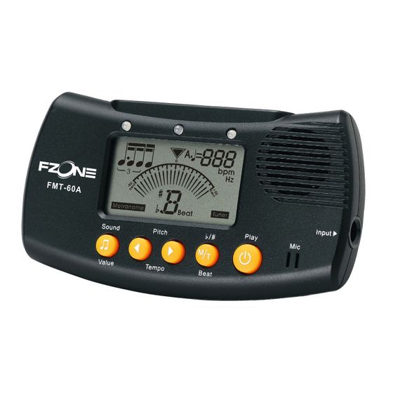 FZONE FMT-60A Тюнер хроматик, Метроном, черный