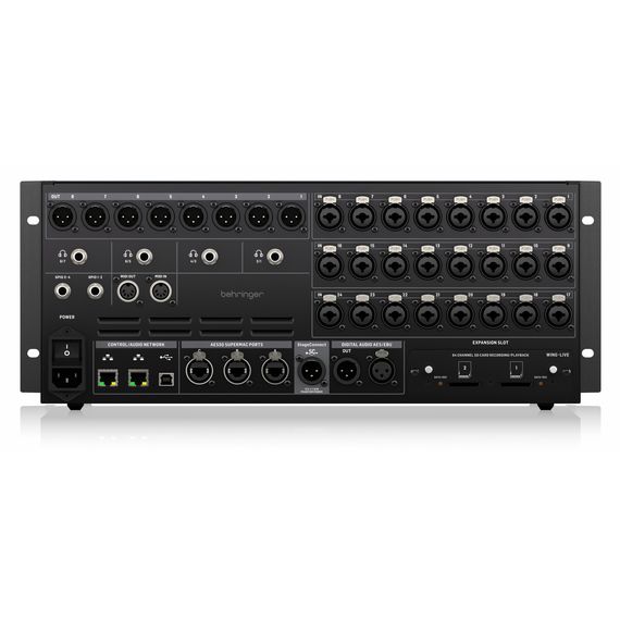 BEHRINGER WING RACK цифровой микшер, рековый 48 каналов, 10" сенсорный экран,